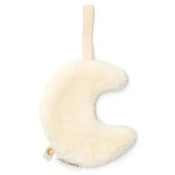 Doudou attache-tétine lune - pure soft white
