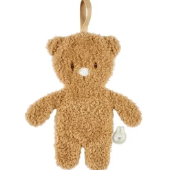 Doudou attache tétine ours teddy bouclette caramel