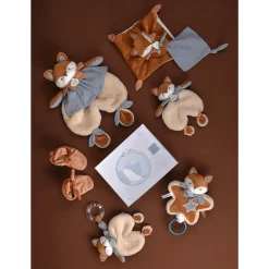 Doudou avec hochet 18 cm timo le renard