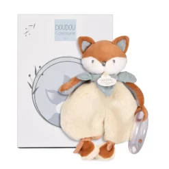 Doudou avec hochet 18 cm timo le renard
