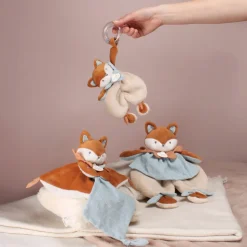 Doudou avec hochet 18 cm timo le renard