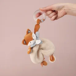 Doudou avec hochet 18 cm timo le renard