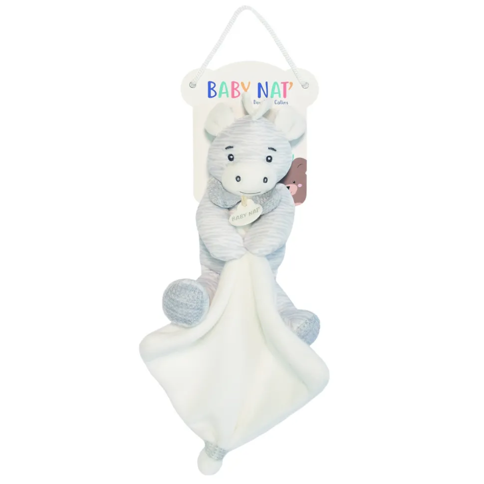 Doudou avec pantin mahé le zèbre