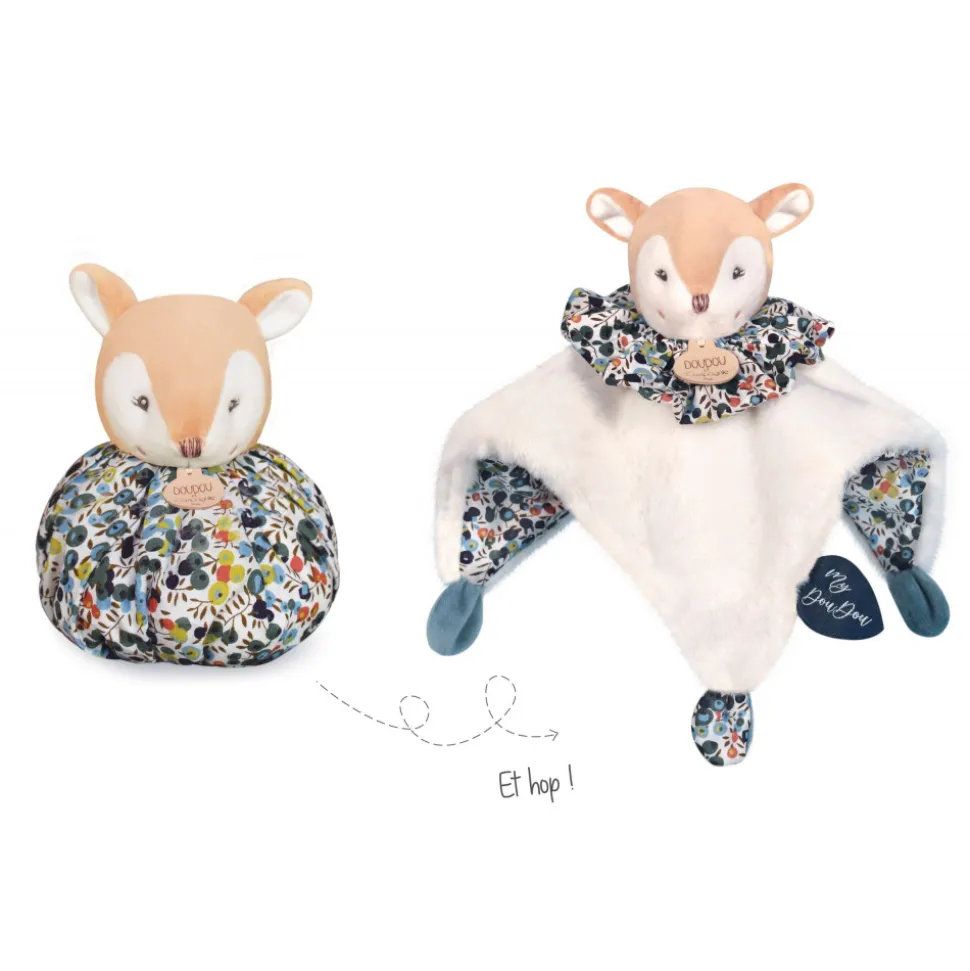 Doudou boule faon 3 en 1