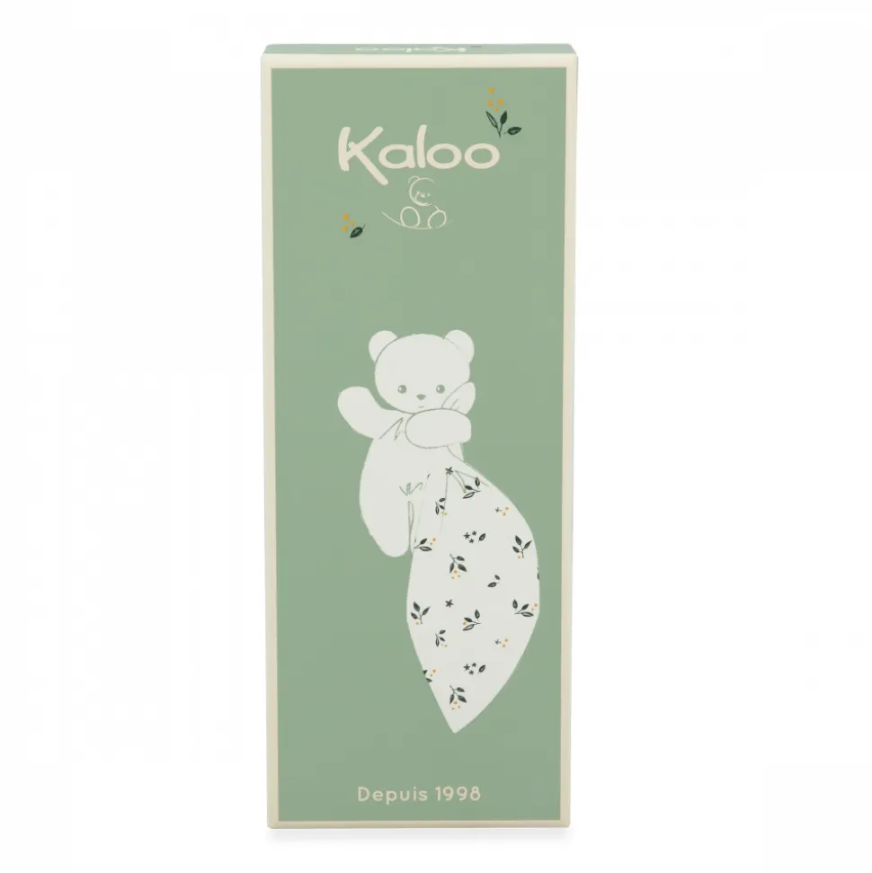 Doudou carré douceur plat chien vert