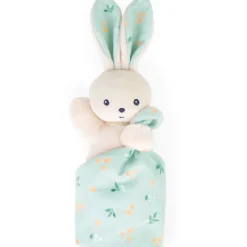 Doudou carré douceur plat lapin bouquet d'agrumes