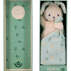 Doudou carré douceur plat lapin bouquet d'agrumes
