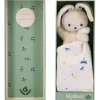 Doudou carré douceur plat lapin blanc délicat