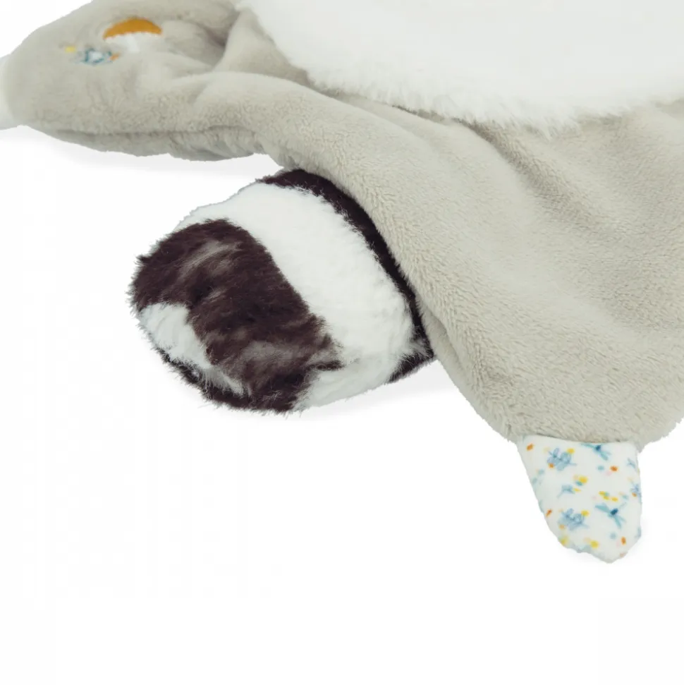 Doudou carré raton laveur gaston