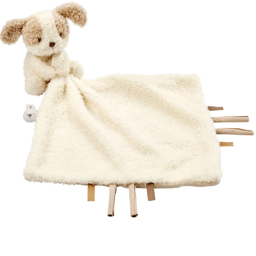 Doudou câlin chien teddy bouclette écru
