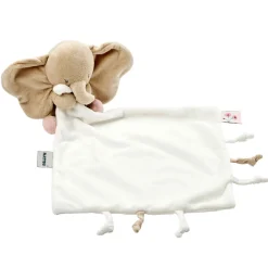 Doudou câlin fanfan éléphant 27*27cm blanc crème fanfan