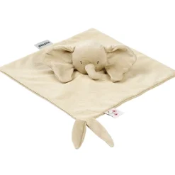 Doudou fanfan éléphant velours côtelé sable