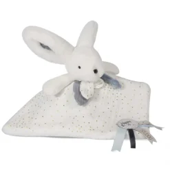 Doudou happy glossy pompon blanc