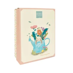 Doudou hochet lapin rose