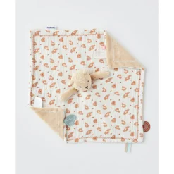 Doudou kendi jour&nuit à tête réversible véloudoux beige