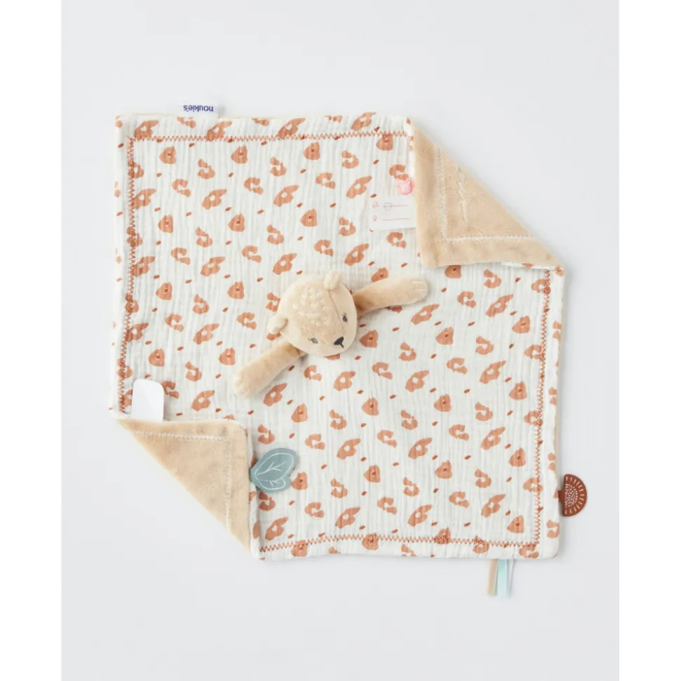 Doudou kendi jour&nuit à tête réversible véloudoux beige