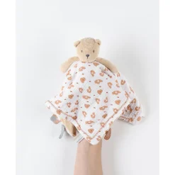 Doudou kendi jour&nuit à tête réversible véloudoux beige
