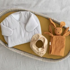 Doudou lange lapin orange