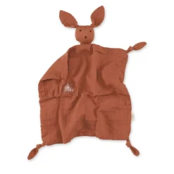 Doudou lange lapin terracotta
