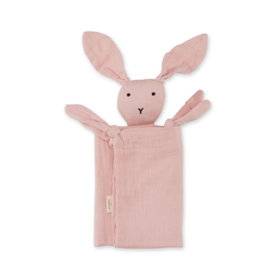 Doudou lange lapin vieux rose