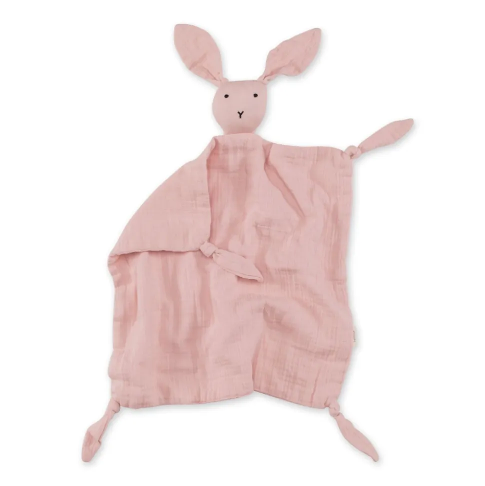 Doudou lange lapin vieux rose