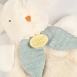 Doudou lapin bonbon 25 cm bleu gris