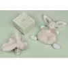 Doudou lapin bonbon 25 cm sauge