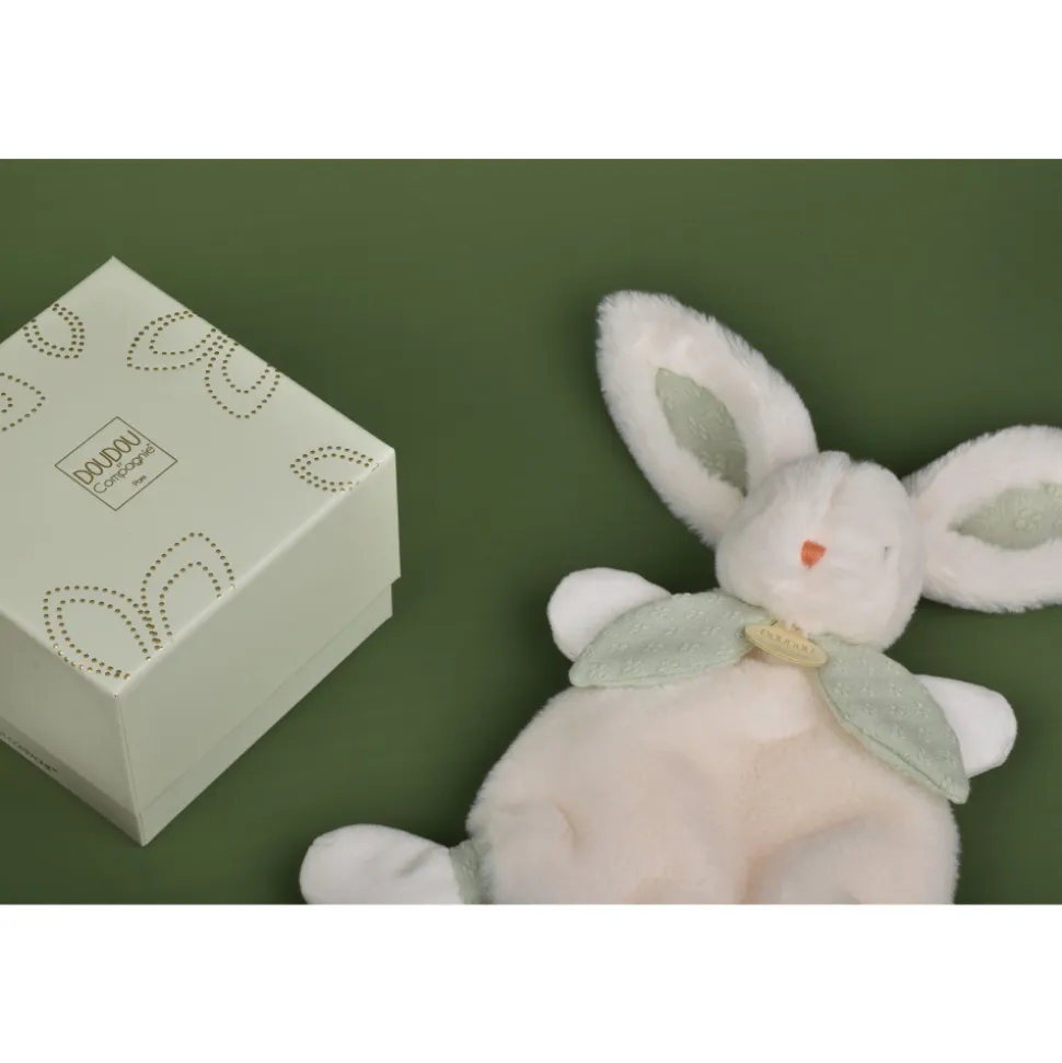 Doudou lapin bonbon 25 cm sauge