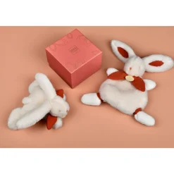 Doudou lapin bonbon 25 cm terracotta
