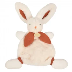 Doudou lapin bonbon 25 cm terracotta