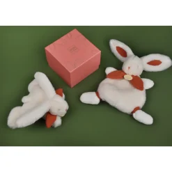 Doudou lapin bonbon 25 cm terracotta
