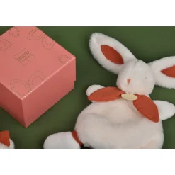 Doudou lapin bonbon 25 cm terracotta