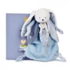 Doudou lapin 25 cm cœur océan