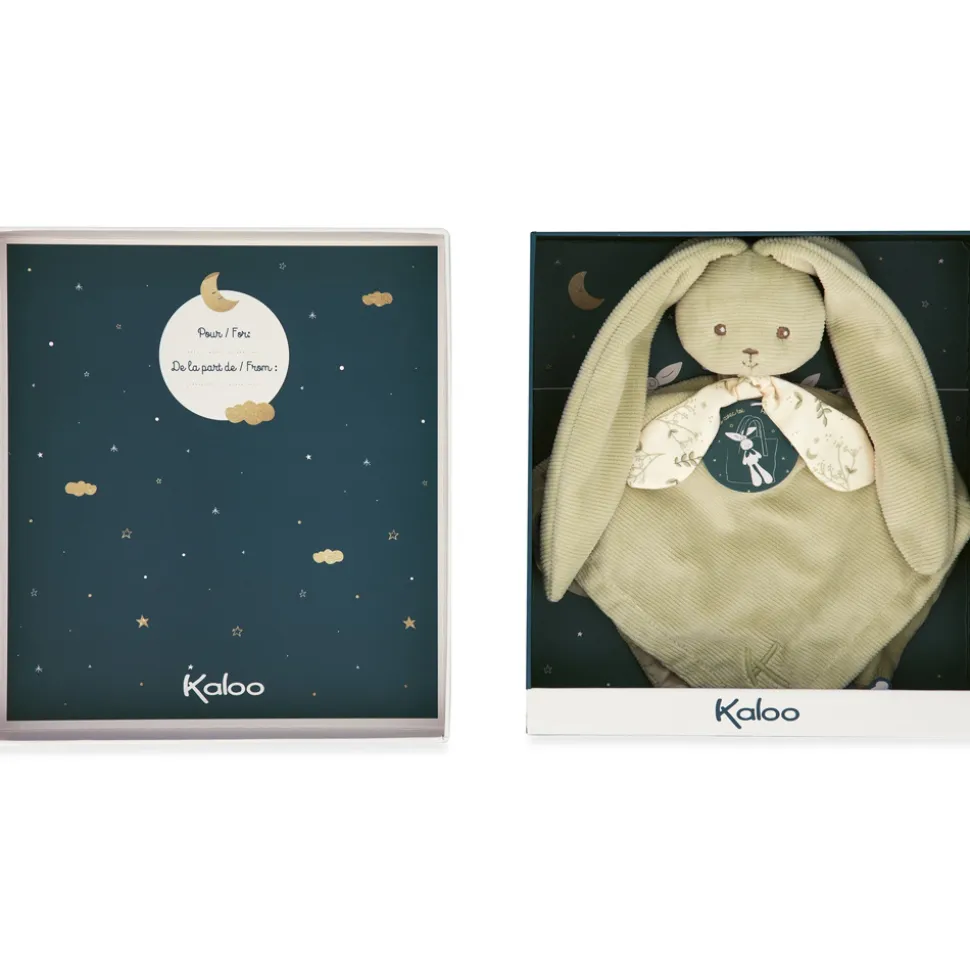 Doudou lapin lapinoo vert