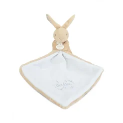 Doudou lapin mouchoir 10 cm beige