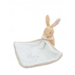 Doudou lapin mouchoir 10 cm beige