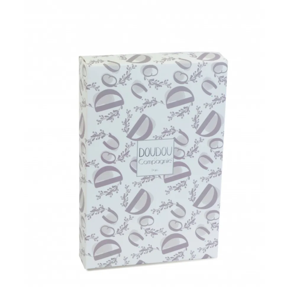 Doudou lapin mouchoir 10 cm blanc