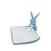 Doudou lapin mouchoir 10 cm bleu
