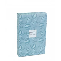 Doudou lapin mouchoir 10 cm bleu