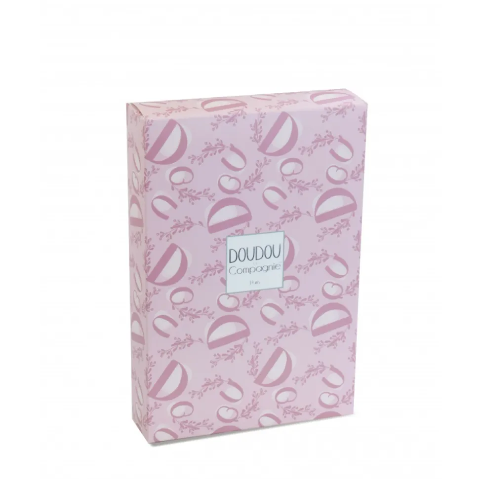 Doudou lapin mouchoir 10 cm rose