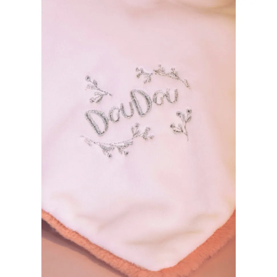 Doudou lapin mouchoir 10 cm rose