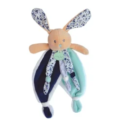 Doudou lapin poupi marine