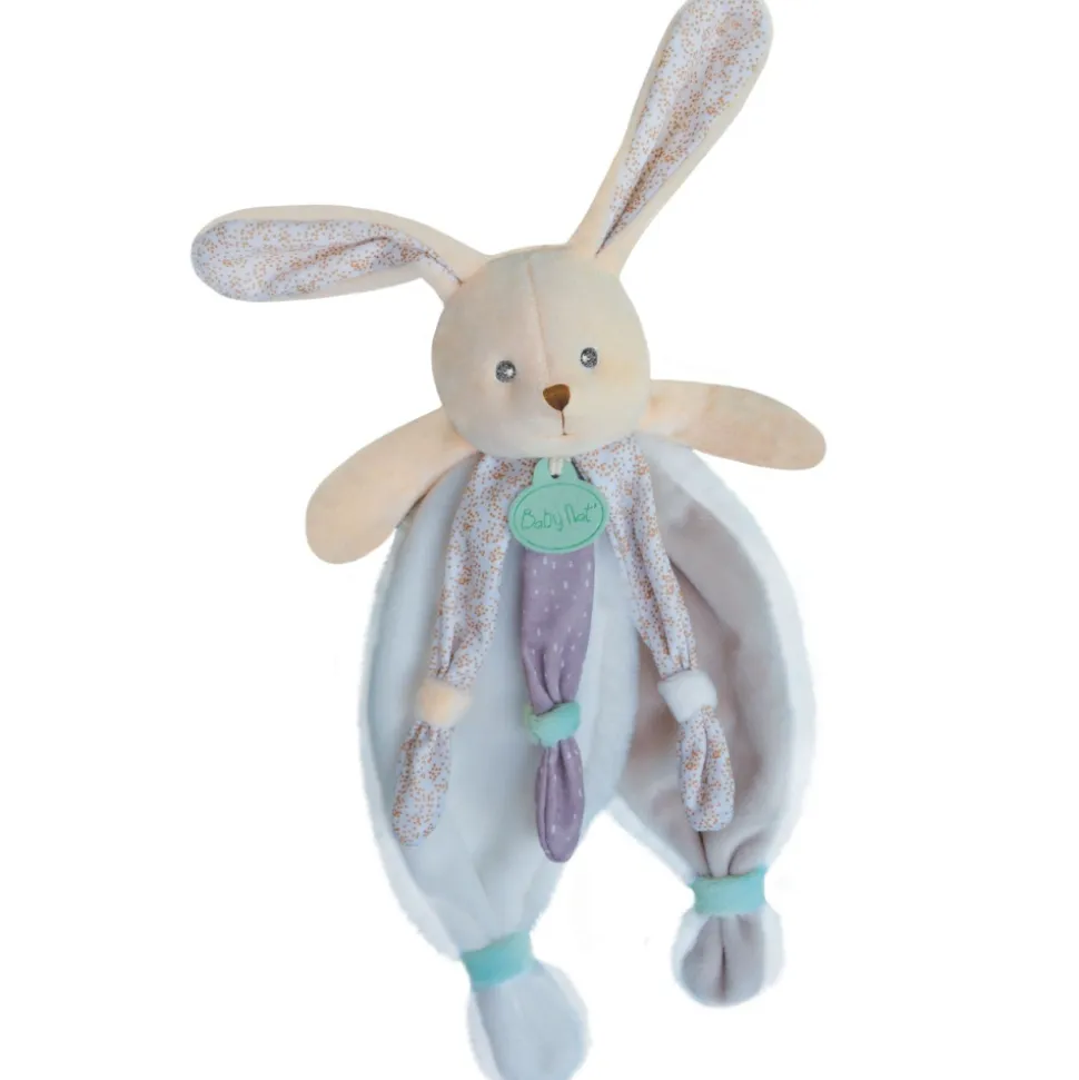 Doudou lapin poupi nature