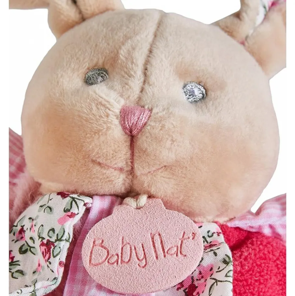 Doudou lapin poupi rose