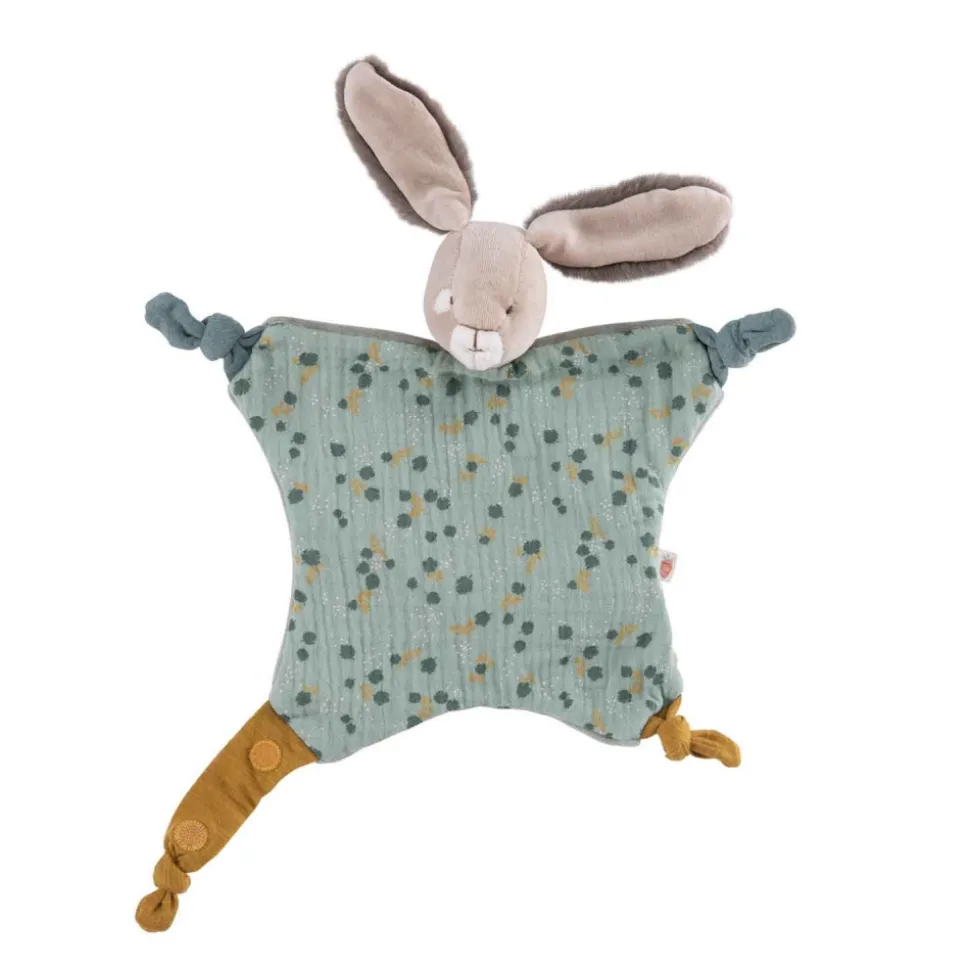 Doudou lapin trois petits lapins - sauge