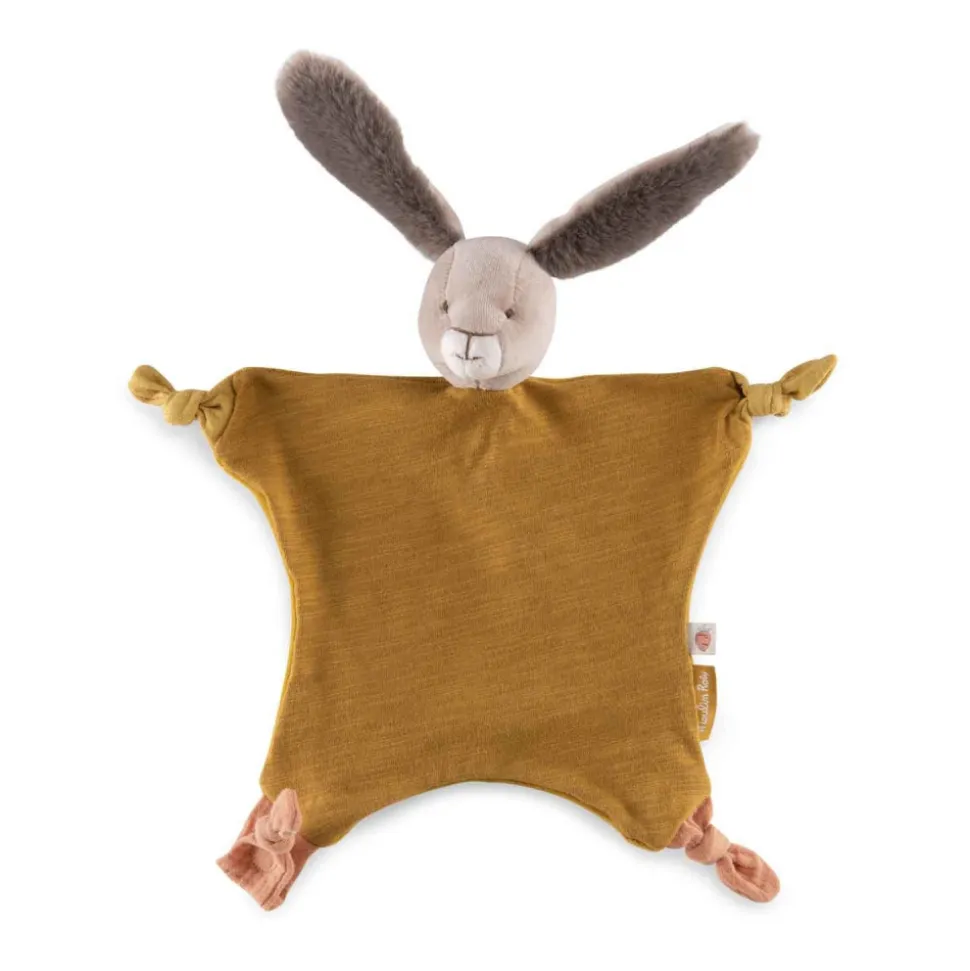 Doudou lapin trois petits lapins - ocre