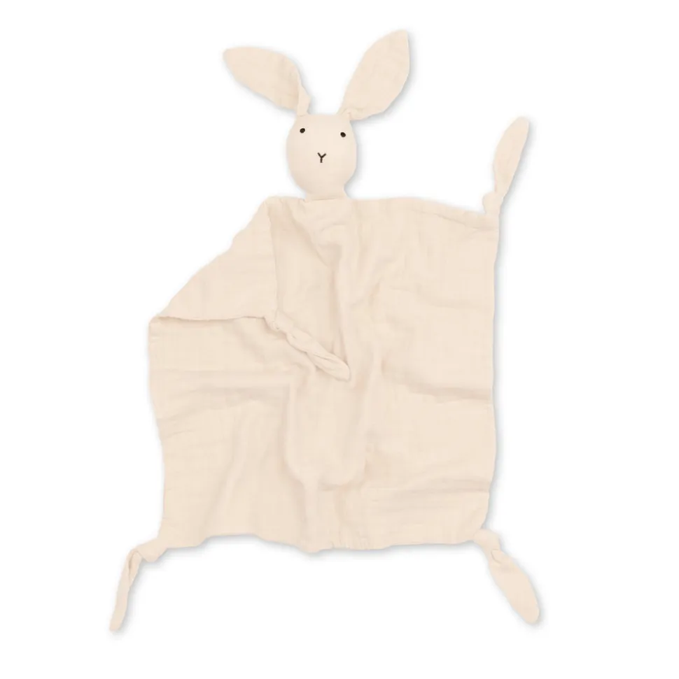 Doudou lapin 40x40 cm ecru