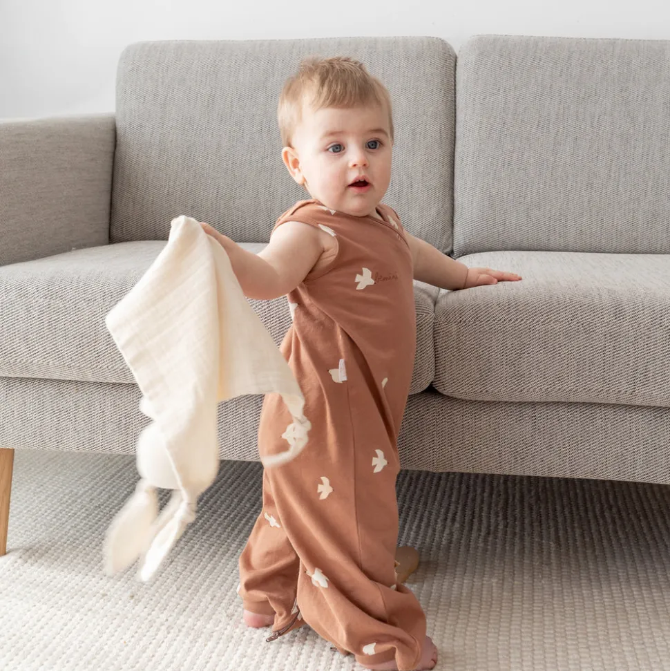 Doudou lapin 40x40 cm ecru
