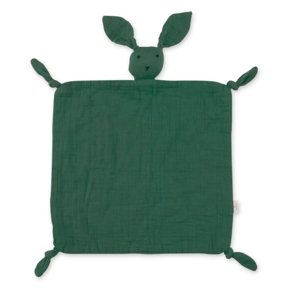 Doudou lapin 40x40 cm kaki