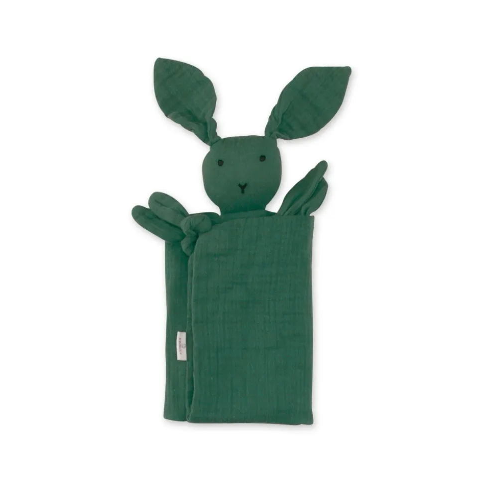 Doudou lapin 40x40 cm kaki